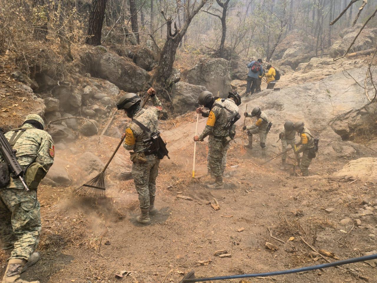 $!Combaten incendio forestal en la sierra de Concordia tras llamado ciudadano