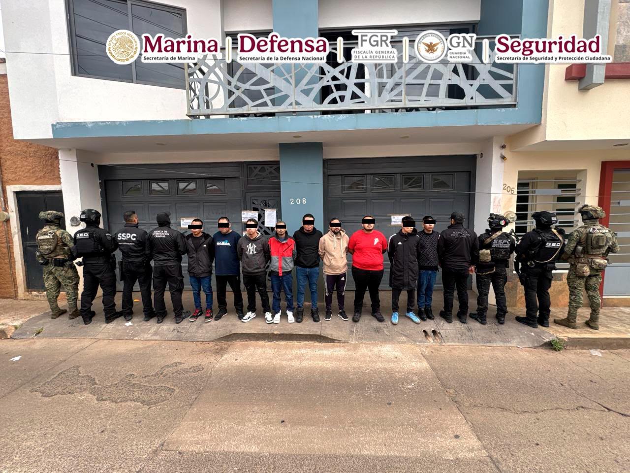 $!Detienen a 20 presuntos integrantes del CJNG en operativo simultáneo en tres estados