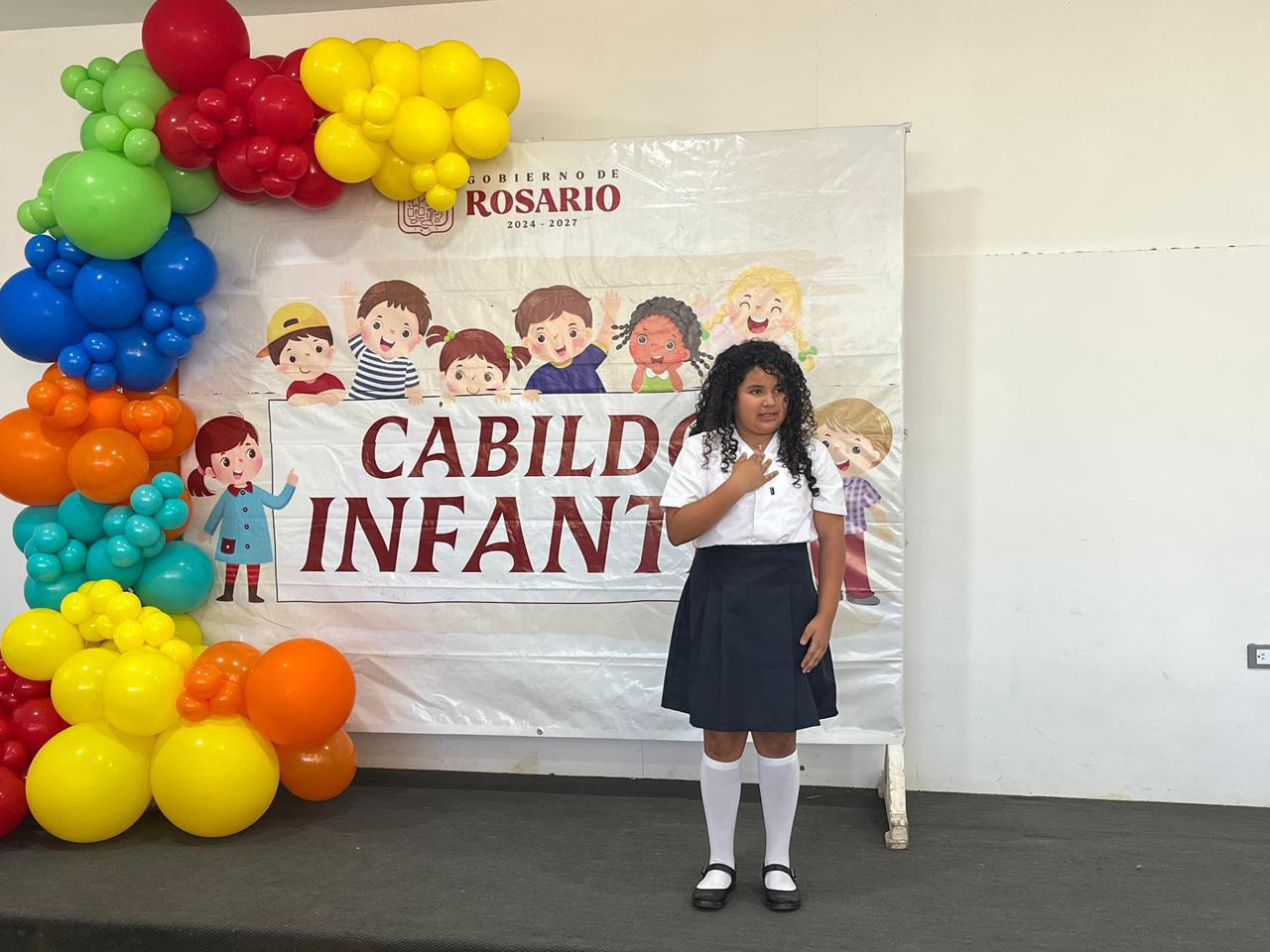 $!Eligen en Rosario al Cabildo Infantil y Ninah María será la Alcaldesa