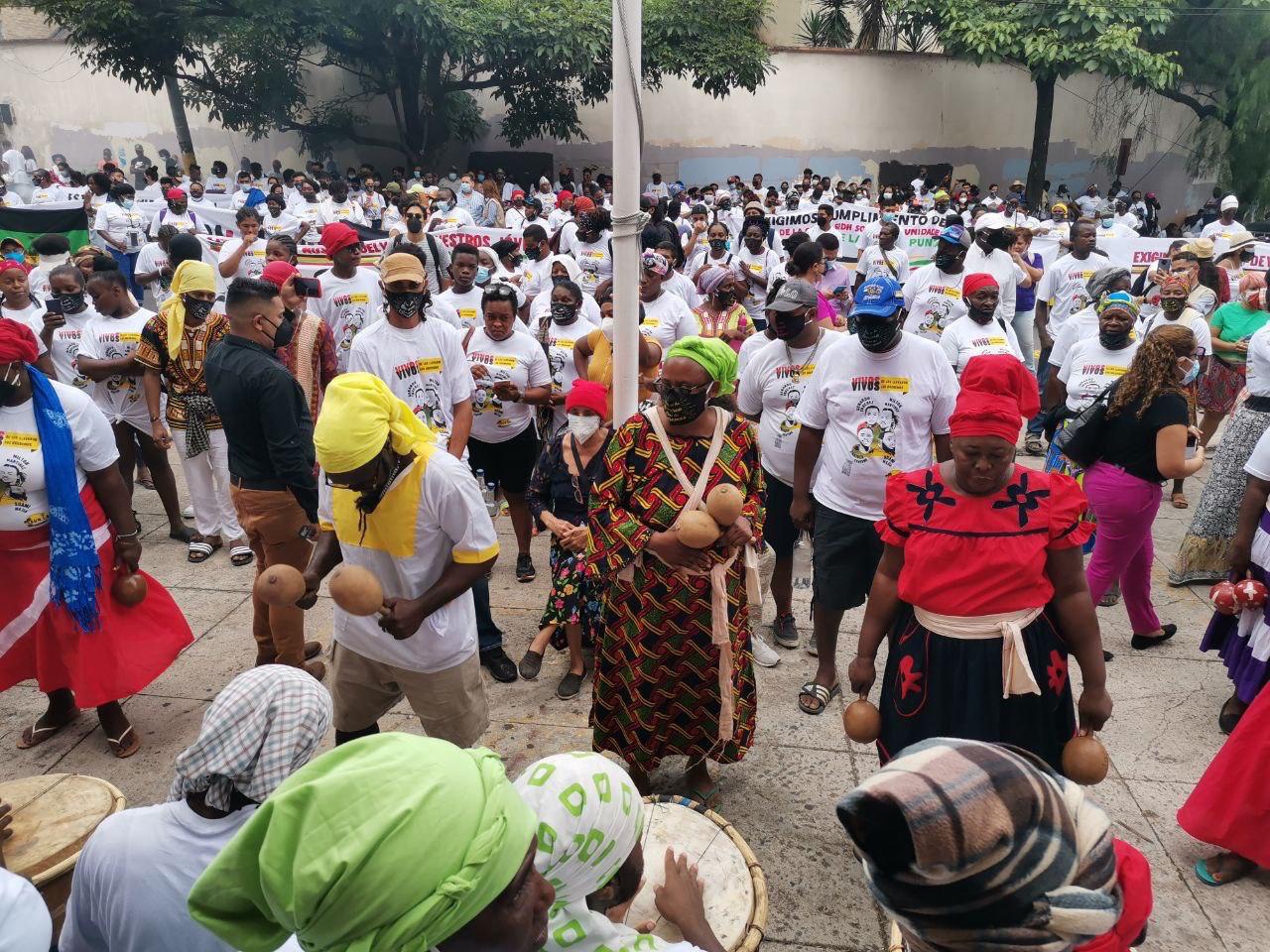 $!Protesta para exigir la presentación con vida de los jóvenes garífunas víctimas de desaparición forzada.