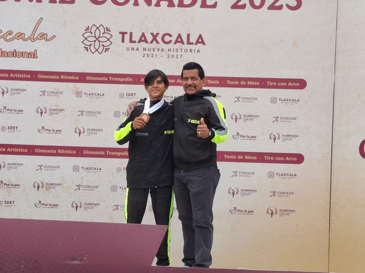 $!¡Lanzamiento de bronce! Mazatleco Gerardo Rodríguez destaca en la Olimpiada Nacional