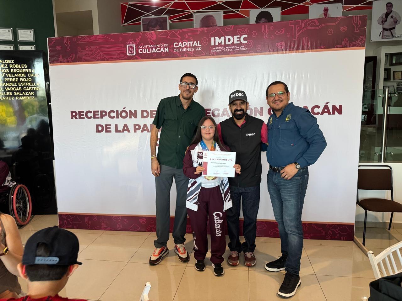 $!Imdec reconoce a medallistas de Culiacán tras histórica actuación en la Paralimpiada Nacional 2026