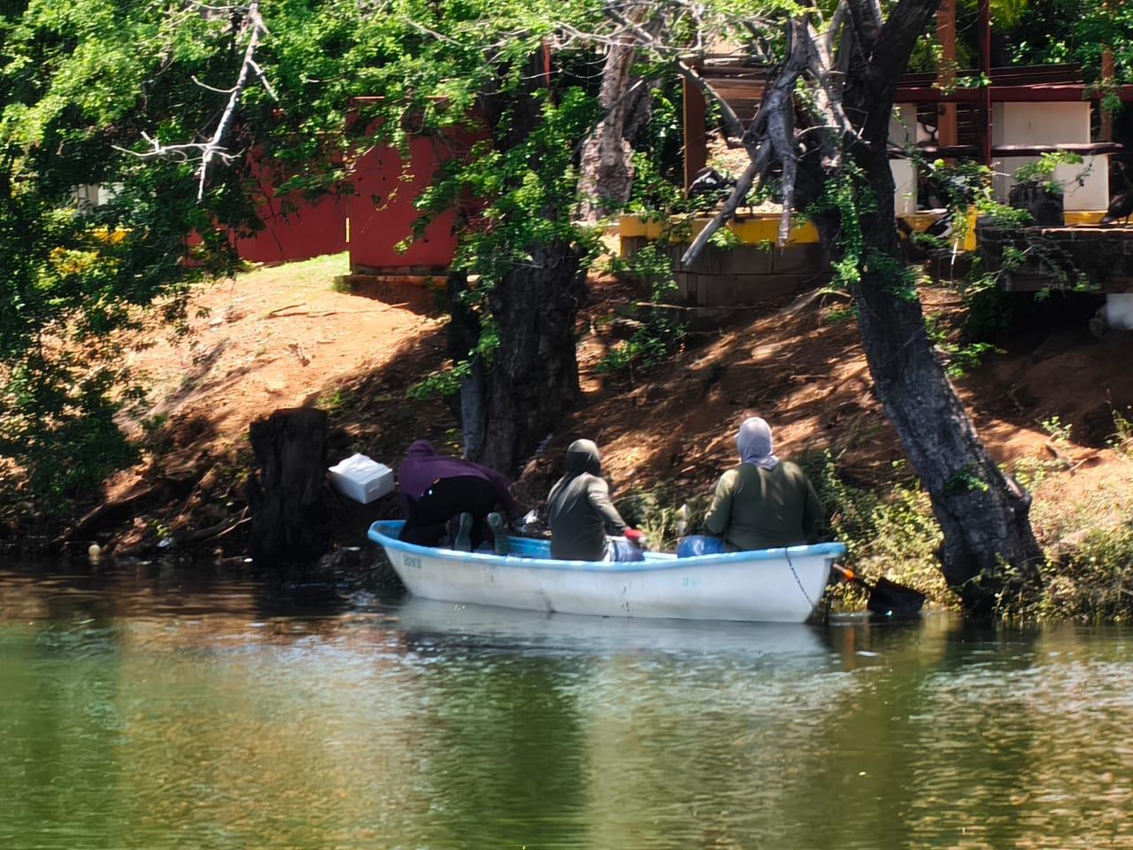 $!Tras lluvias en Rosario, Servicios Públicos realiza limpia en la Laguna del Iguanero