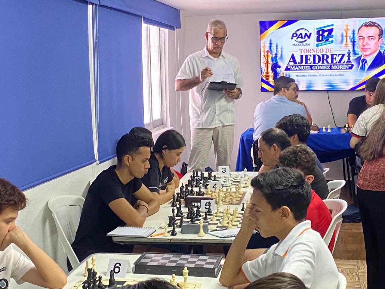 $!Luis Rodríguez y Manuel Vega dominan Torneo de Ajedrez Manuel Gómez Morín