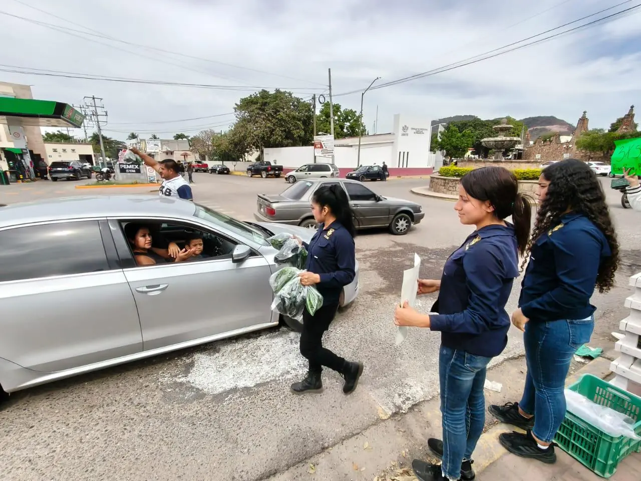 $!Estudiantes de Agronomía de la UAS ofertan el fruto de lo aprendido en las aulas en Rosario