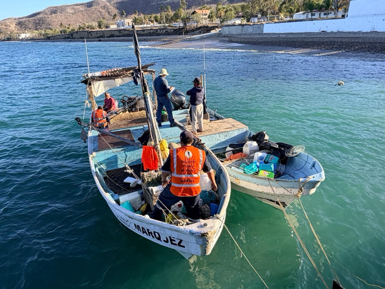$!Retienen aproximadamente 502 kilogramos de producto pesquero en el Área Natural Protegida Islas Marías