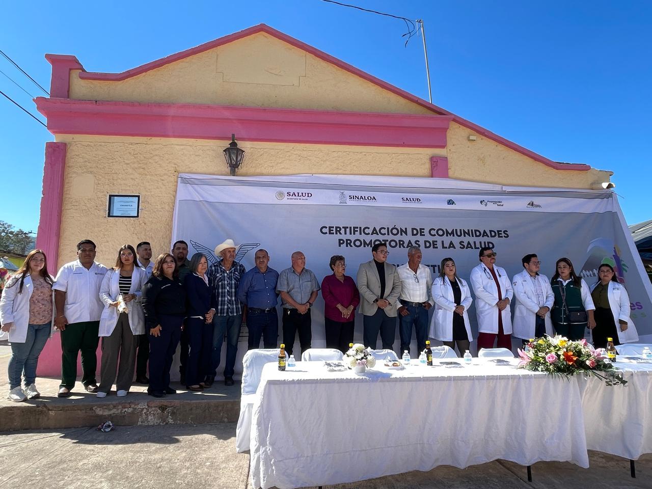 $!Chametla recibe placa que la acredita como ‘Comunidad promotora de la salud’