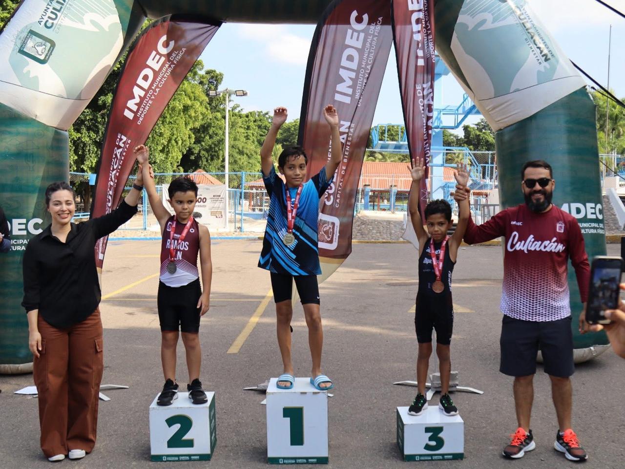 $!Fiesta deportiva en Culiacán: 80 atletas brillan en el Acuatlón 2025 rumbo a la Olimpiada Conade