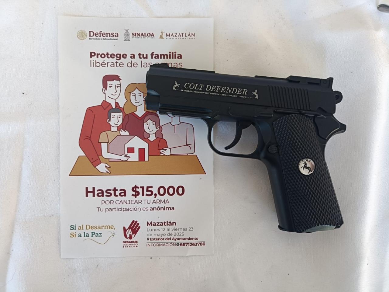 $!Termina Desarme Voluntario en Mazatlán, Rosario y Concordia; familias entregan 168 armas y explosivos