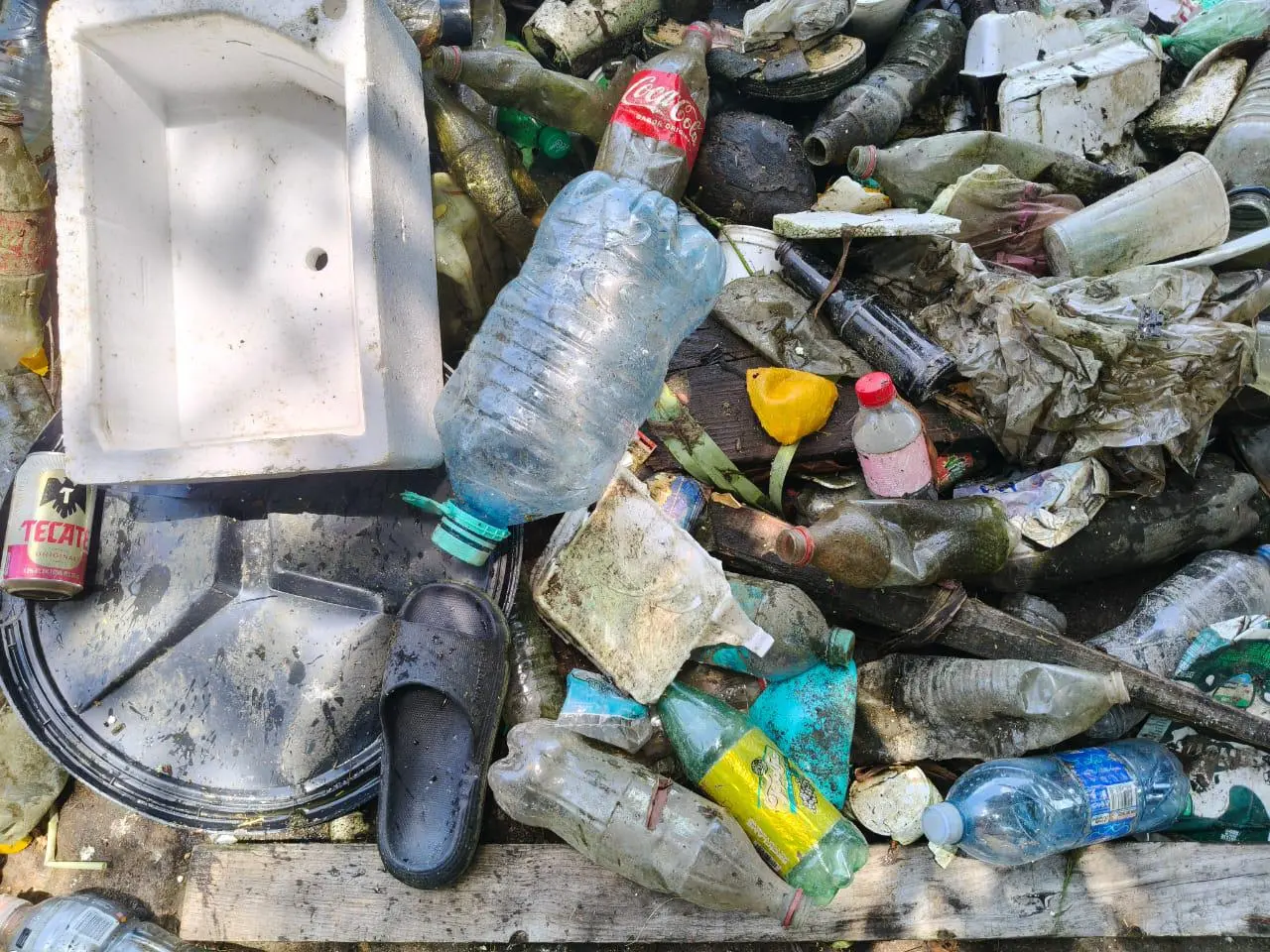 $!Servicios Públicos en Rosario atribuye a una falta de conciencia basura que termina en laguna del Iguanero