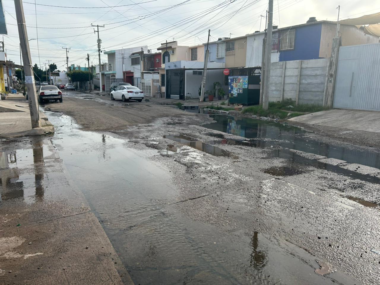 $!Vecinos denuncian 3 años de foco de infección por colapso de drenaje en calle de Infonavit Barrancos