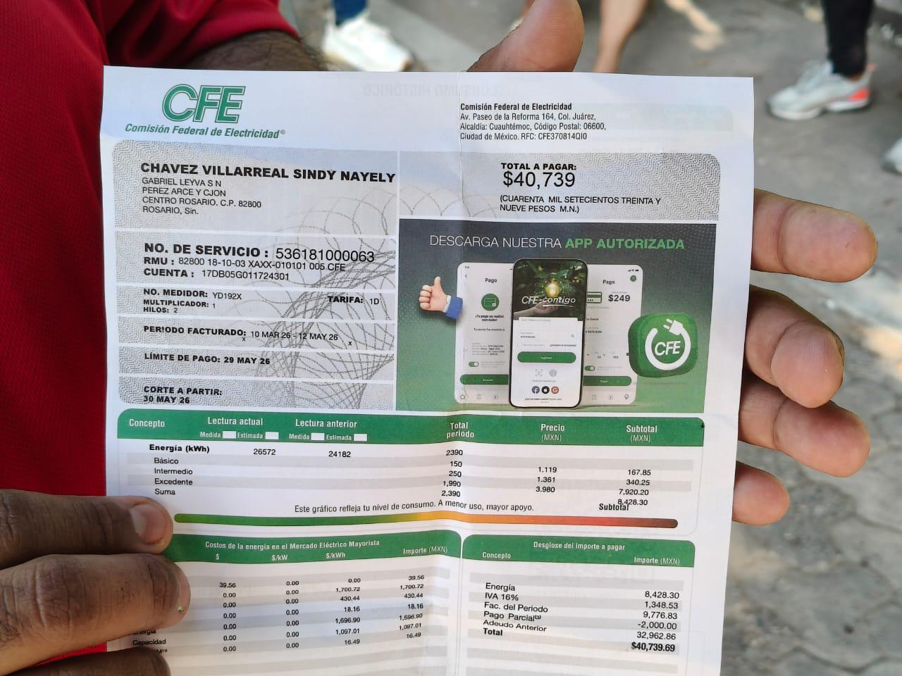 $!Michel narra la desesperación de recibir un cobro de CFE por 40 mil pesos