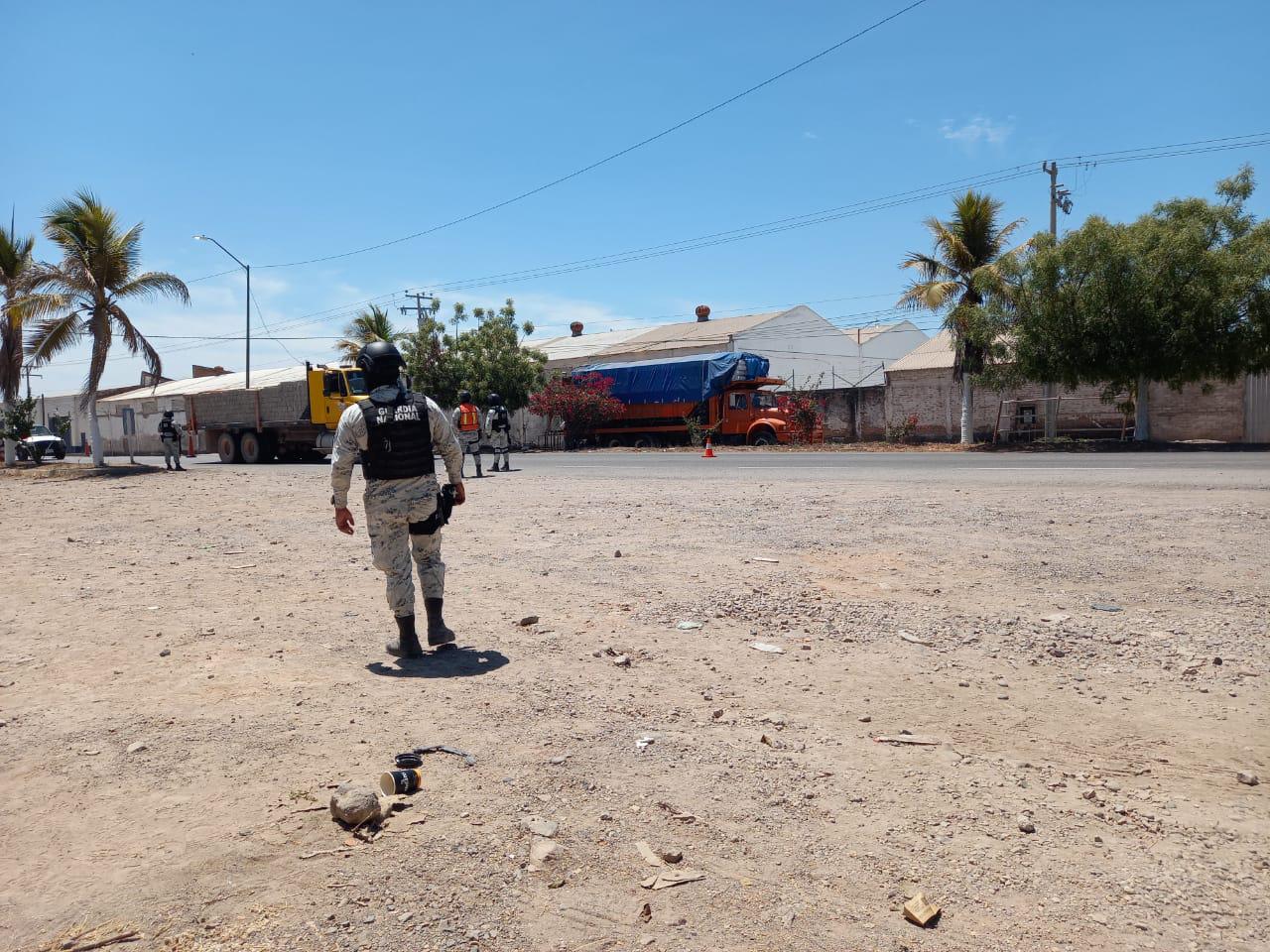 $!En Escuinapa se despliegan Ejército, Marina y Guardia Nacional tras reporte de grupo armado
