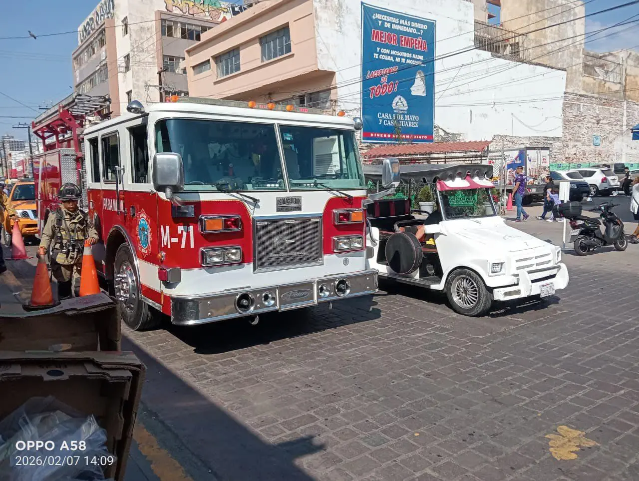 $!Se registra conato de incendio en área de medidores del Mercado Pino Suárez, en Mazatlán