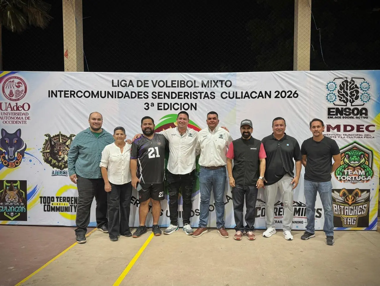 $!Inauguran la tercera edición de la Liga de Voleibol Mixta Senderistas en Culiacán