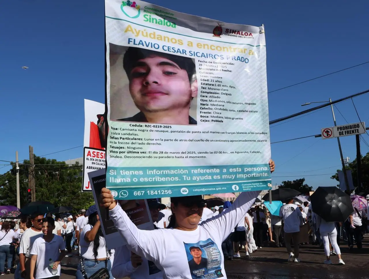 $!Miles marchan por la paz en Culiacán a dos años de la crisis de seguridad