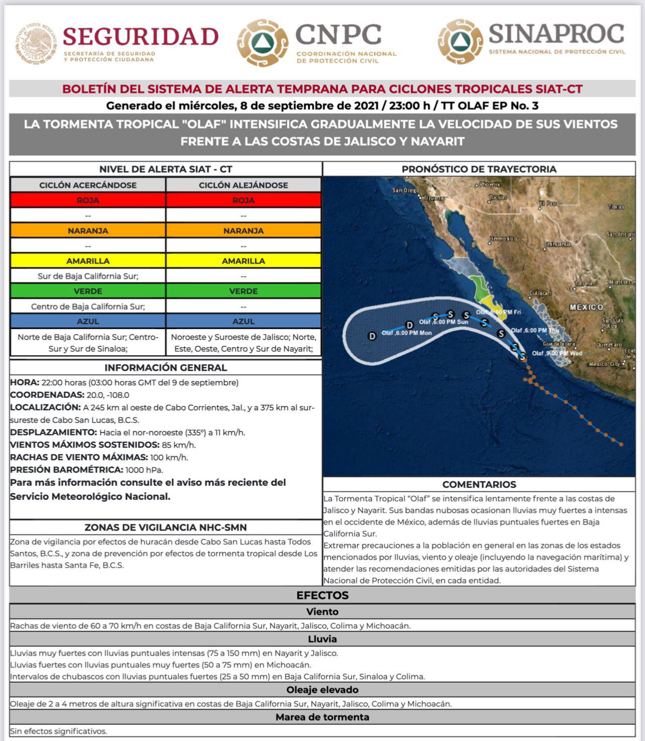 $!Tormenta ‘Olaf’ ya deja caer lluvias en Mazatlán