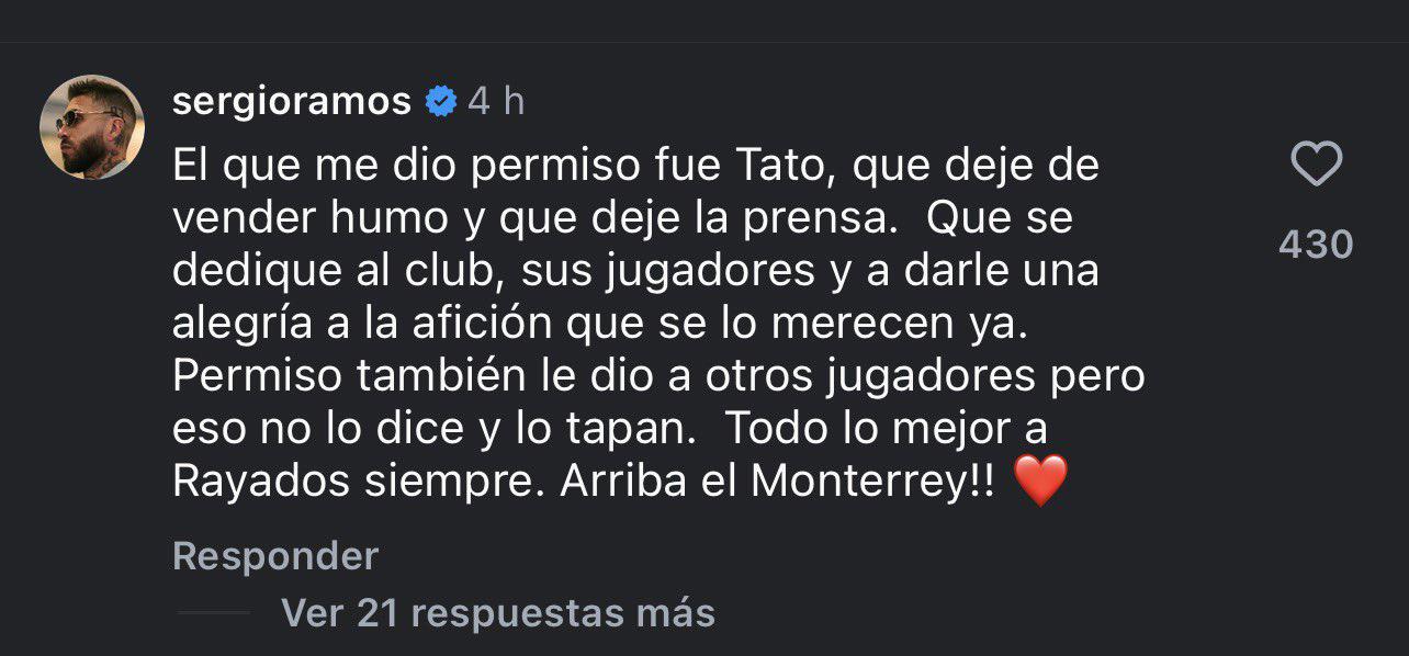 $!Sergio Ramos acusa de ‘vende humo’ al presidente de Rayados, Tato Noriega