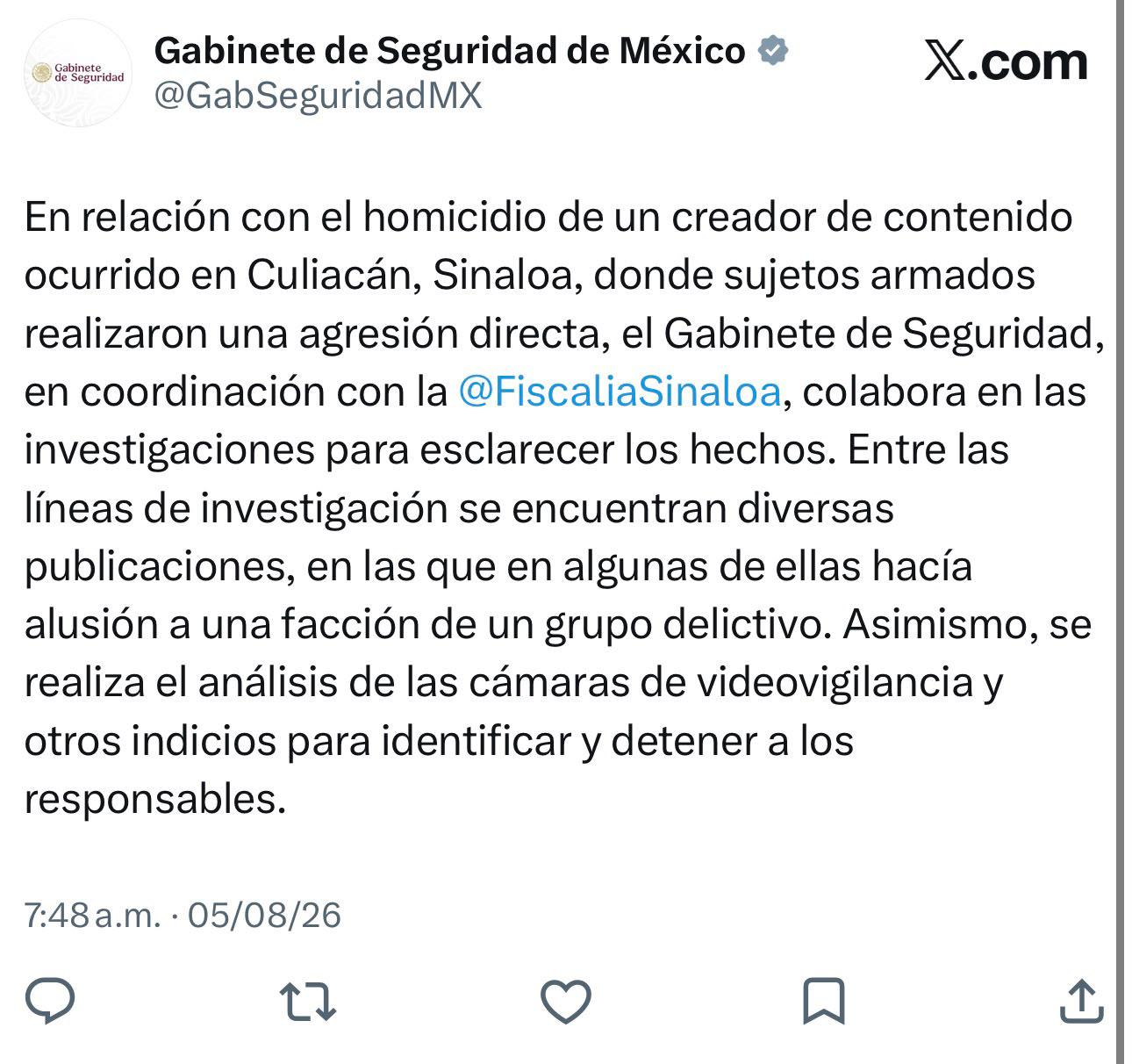 $!Ataque contra creador de contenido: investigan publicaciones sobre una facción delictiva como posible móvil