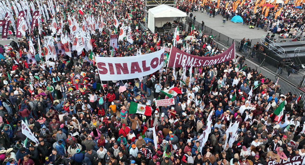$!Estrella Palacios asiste al aniversario de la 4T en el Zócalo