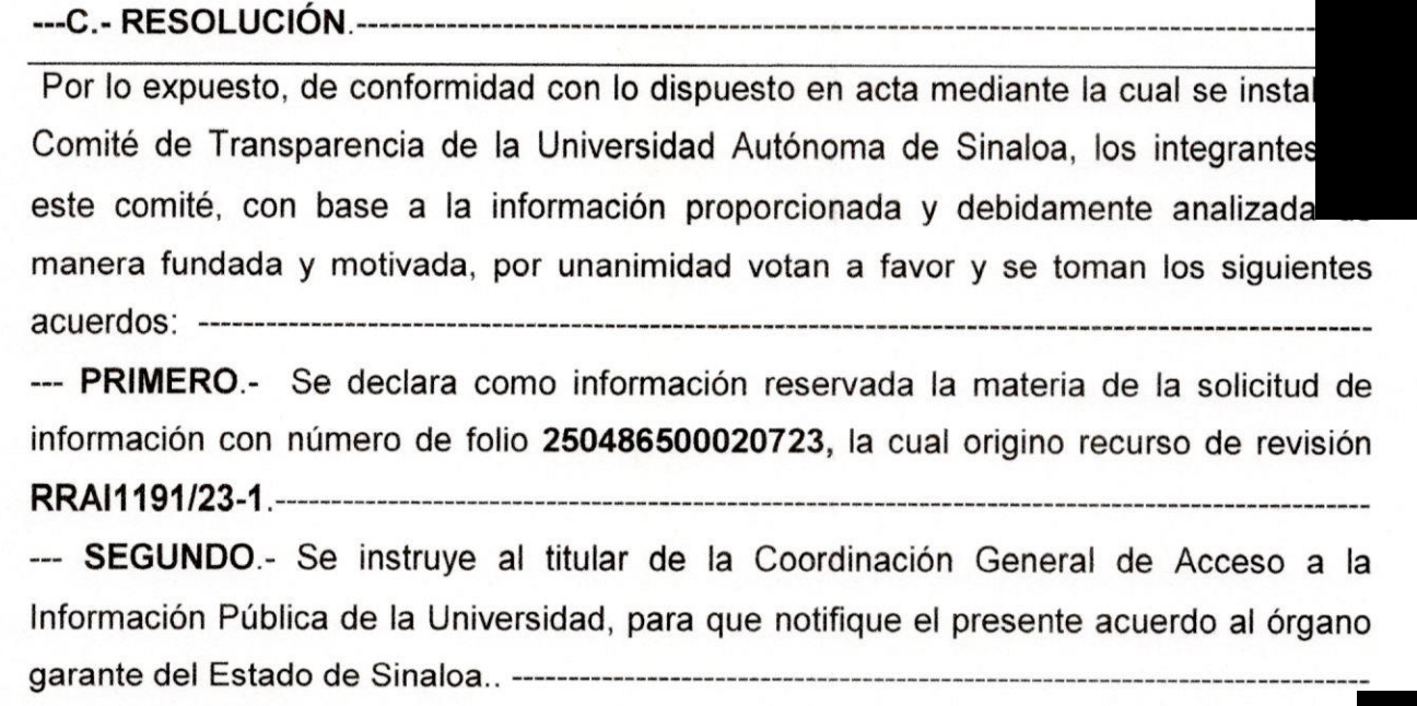 $!Niegan funcionarios de la UAS transparentar actas de licitación y adjudicación pues podrían causarle ‘afectación’