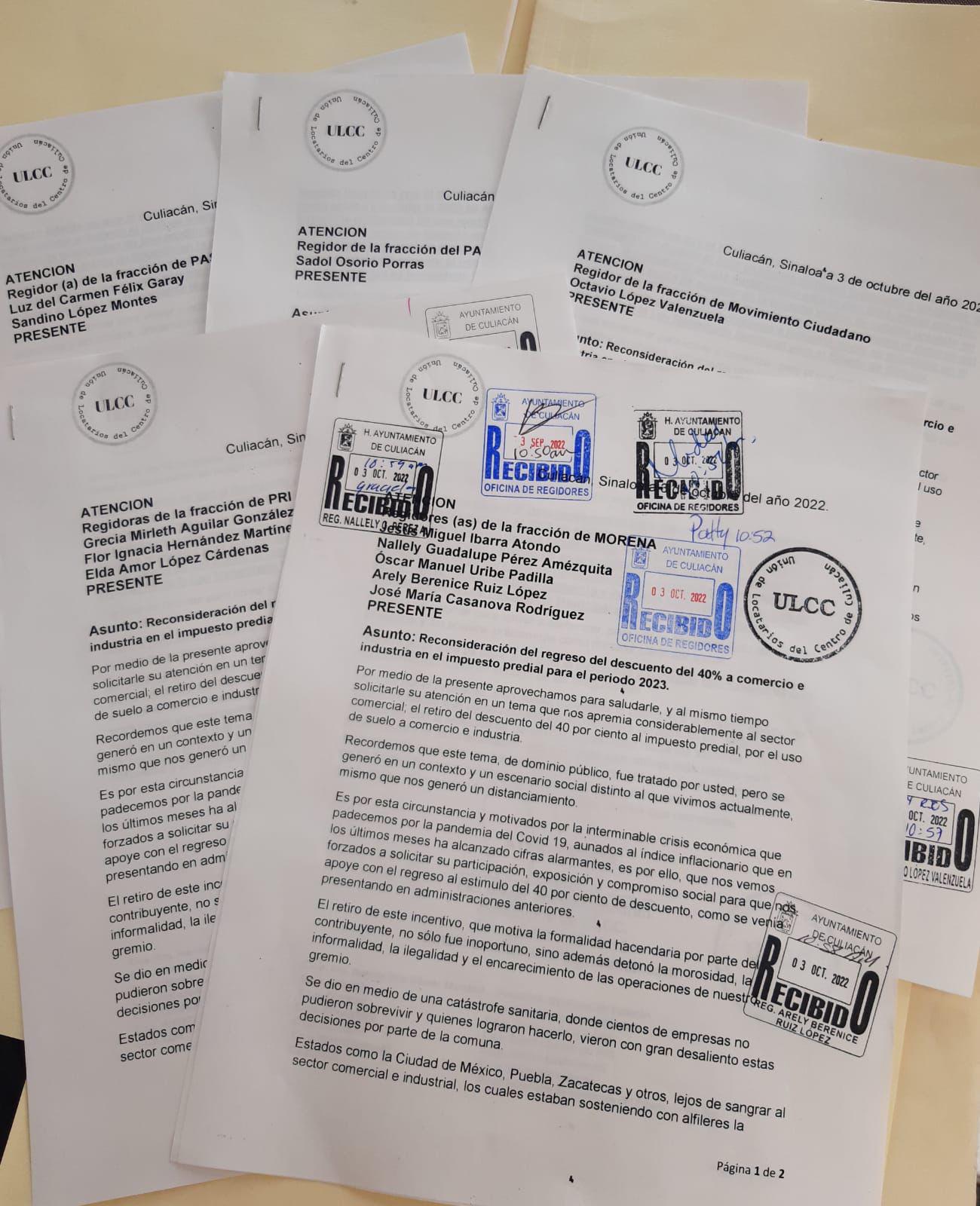 $!Locatarios del Centro de solicitan al Ayuntamiento de Culiacán que se les regrese el descuento en predial