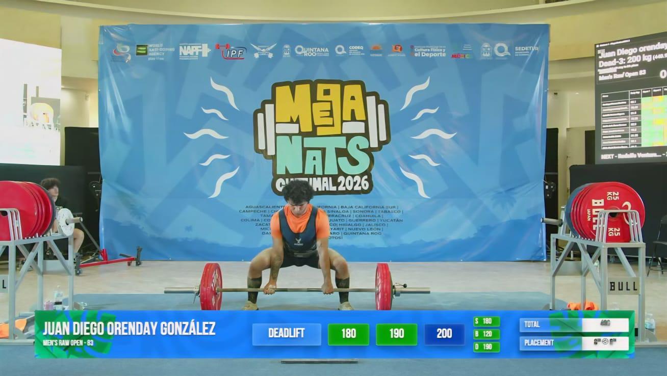 $!Alfonso Osuna rompe cinco récords nacionales en el Campeonato de Powerlifting 2026
