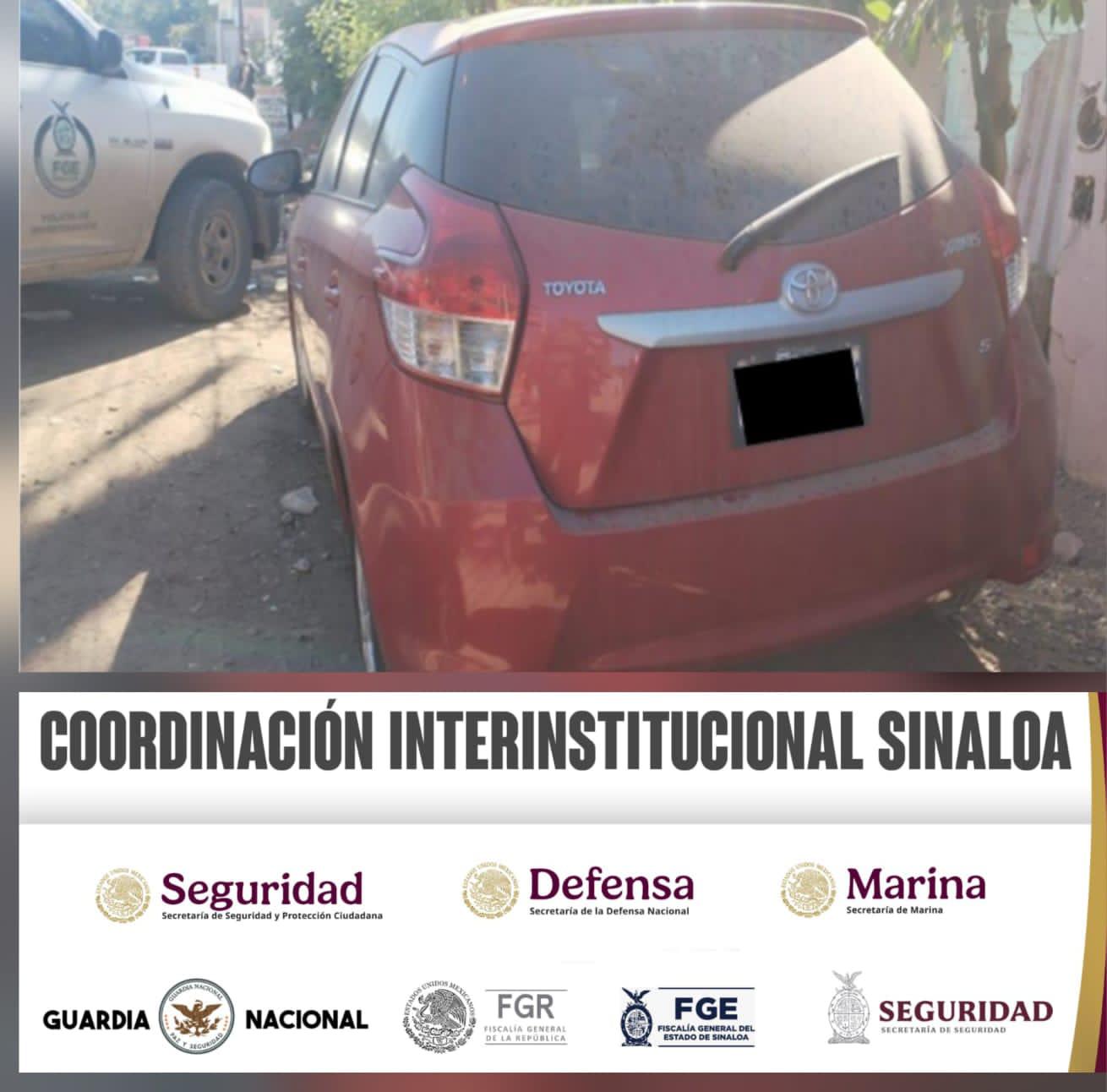 $!Aseguran en Navolato tres camionetas y un automóvil con reporte de robo