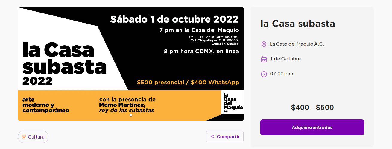 $!Ya viene la segunda edición de La Casa Subasta 2022