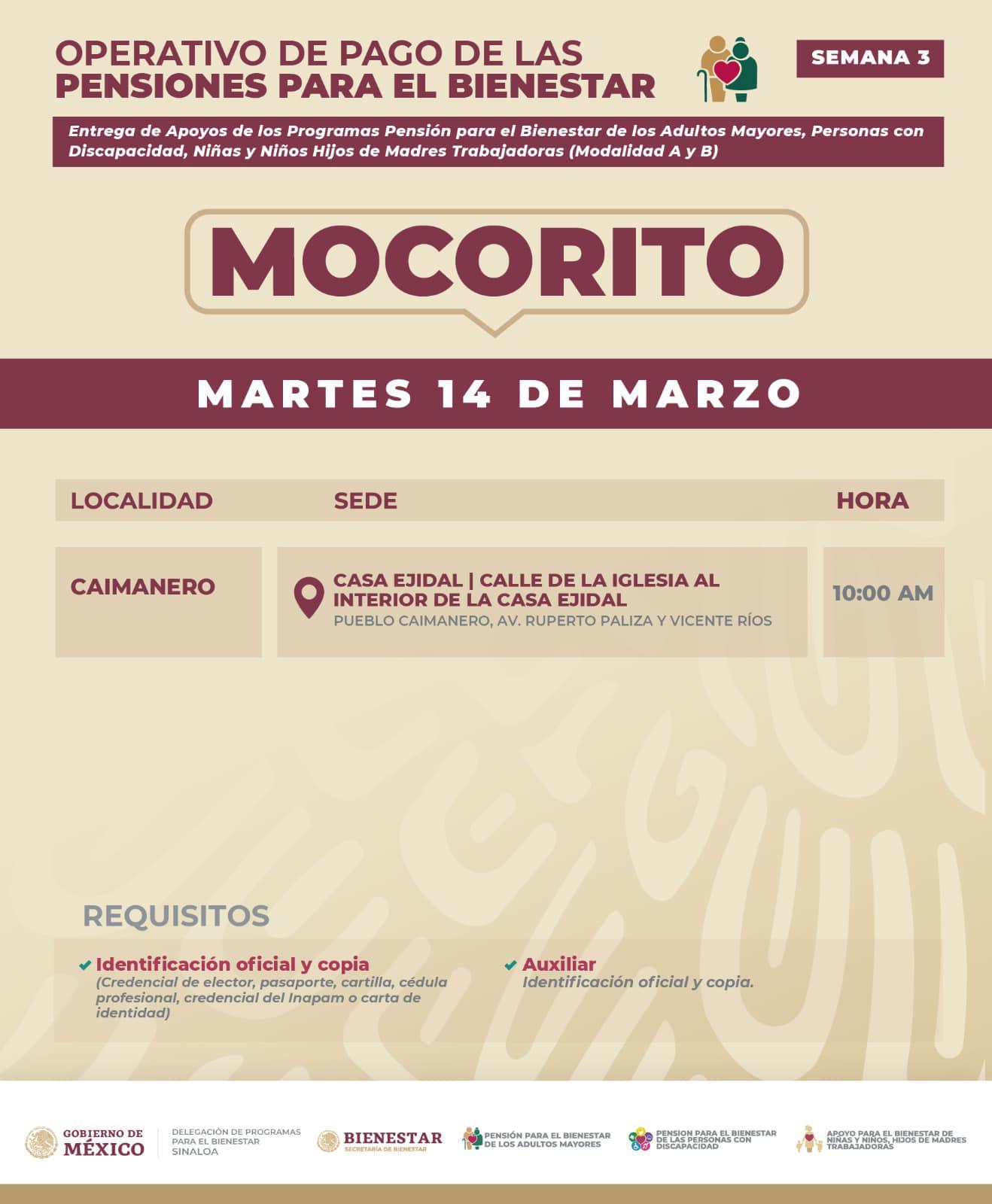 $!Pagan pensiones del Bienestar a los adultos mayores en Sinaloa este martes