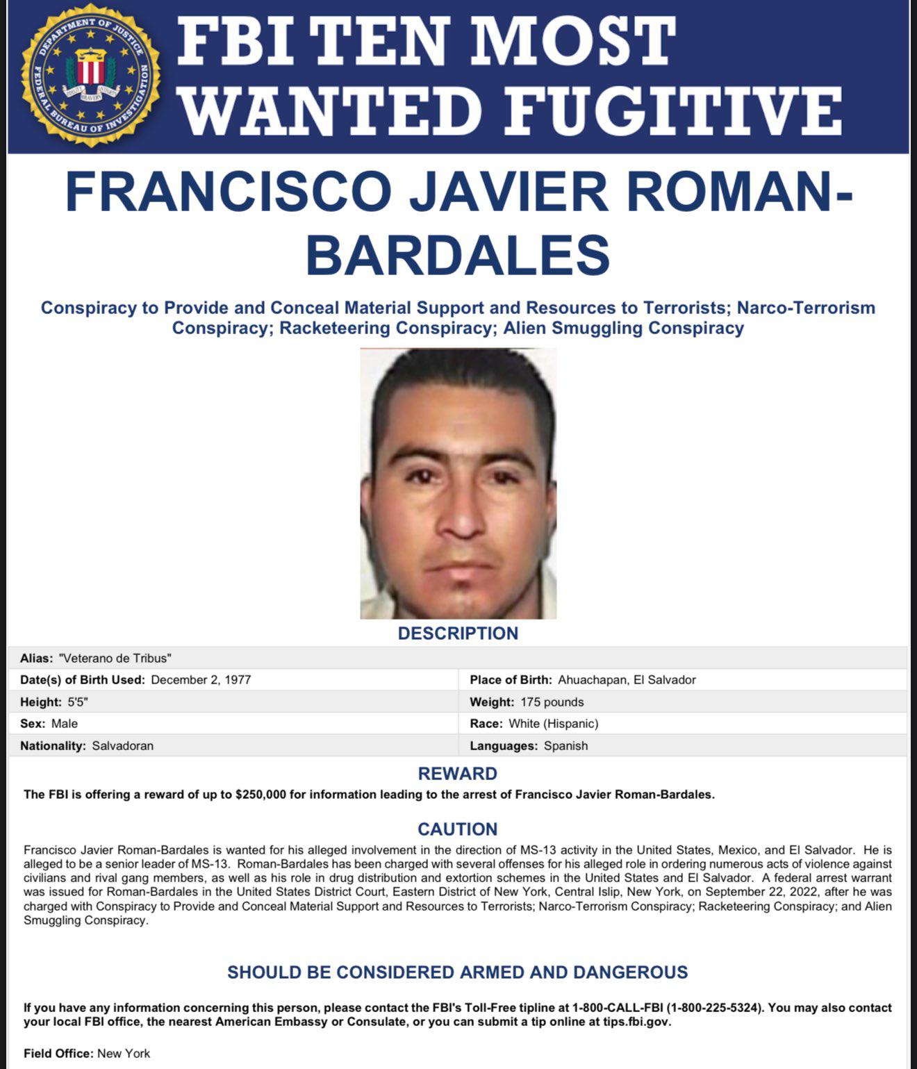 $!Detienen en Veracruz a ‘El Veterano’, Mara Salvatrucha; de los 10 más buscados del FBI