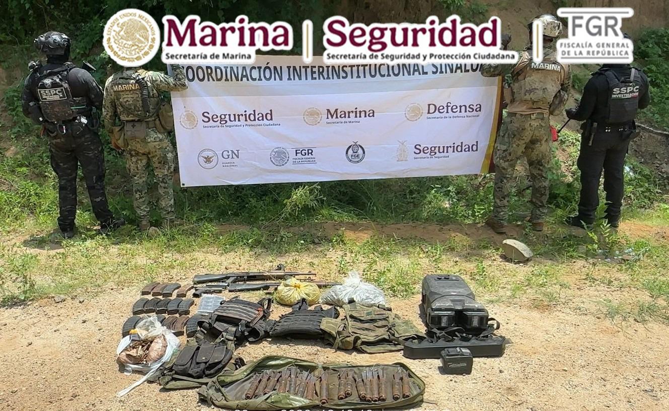 $!Operativo federal deja armas, droga y 49 explosivos asegurados en Concordia