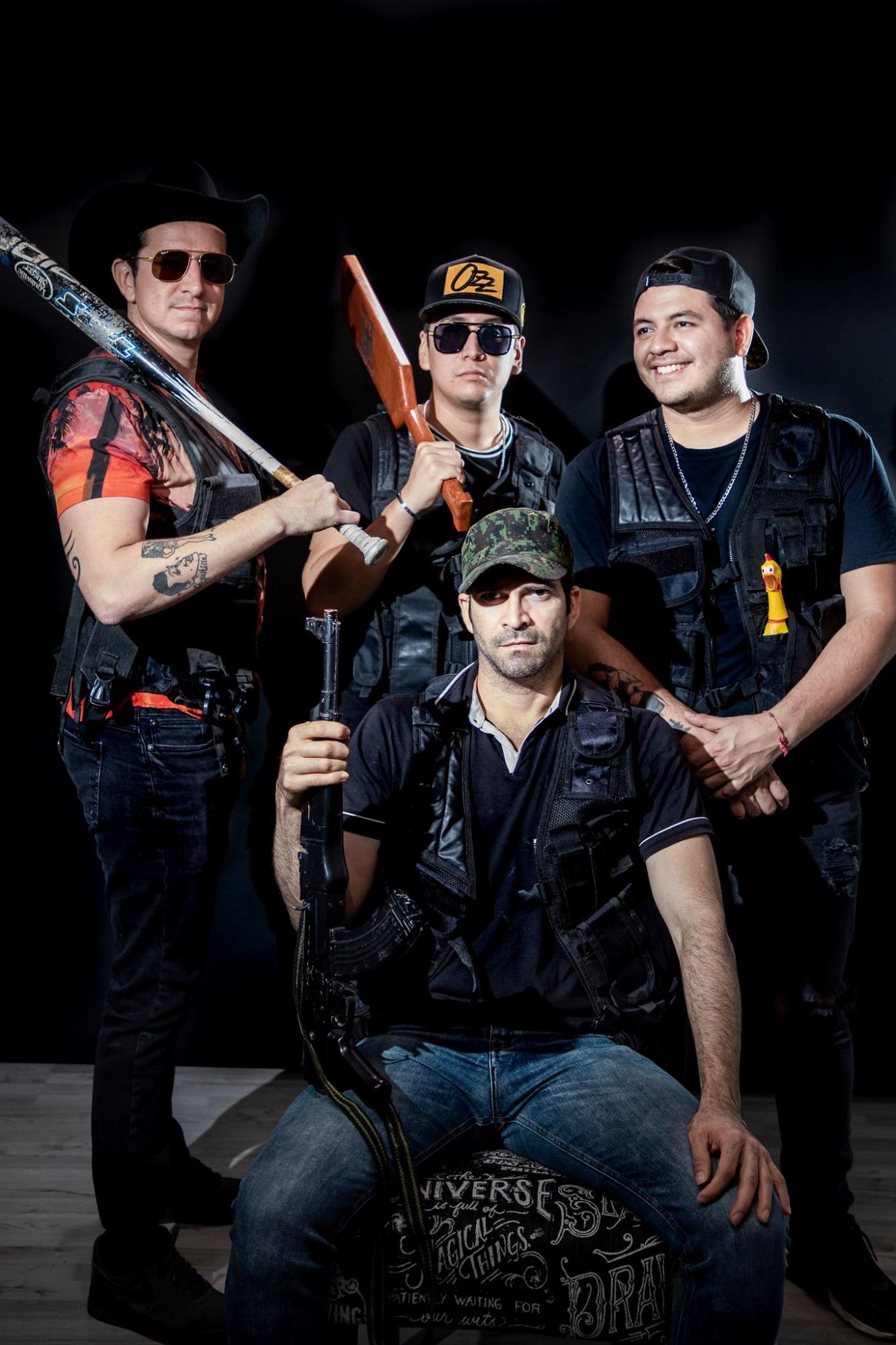 $!Pancho Estrada, Óscar Zazueta (Ozz), Ricki G y Miguel Estrada conforman el Departamento de Cobranza