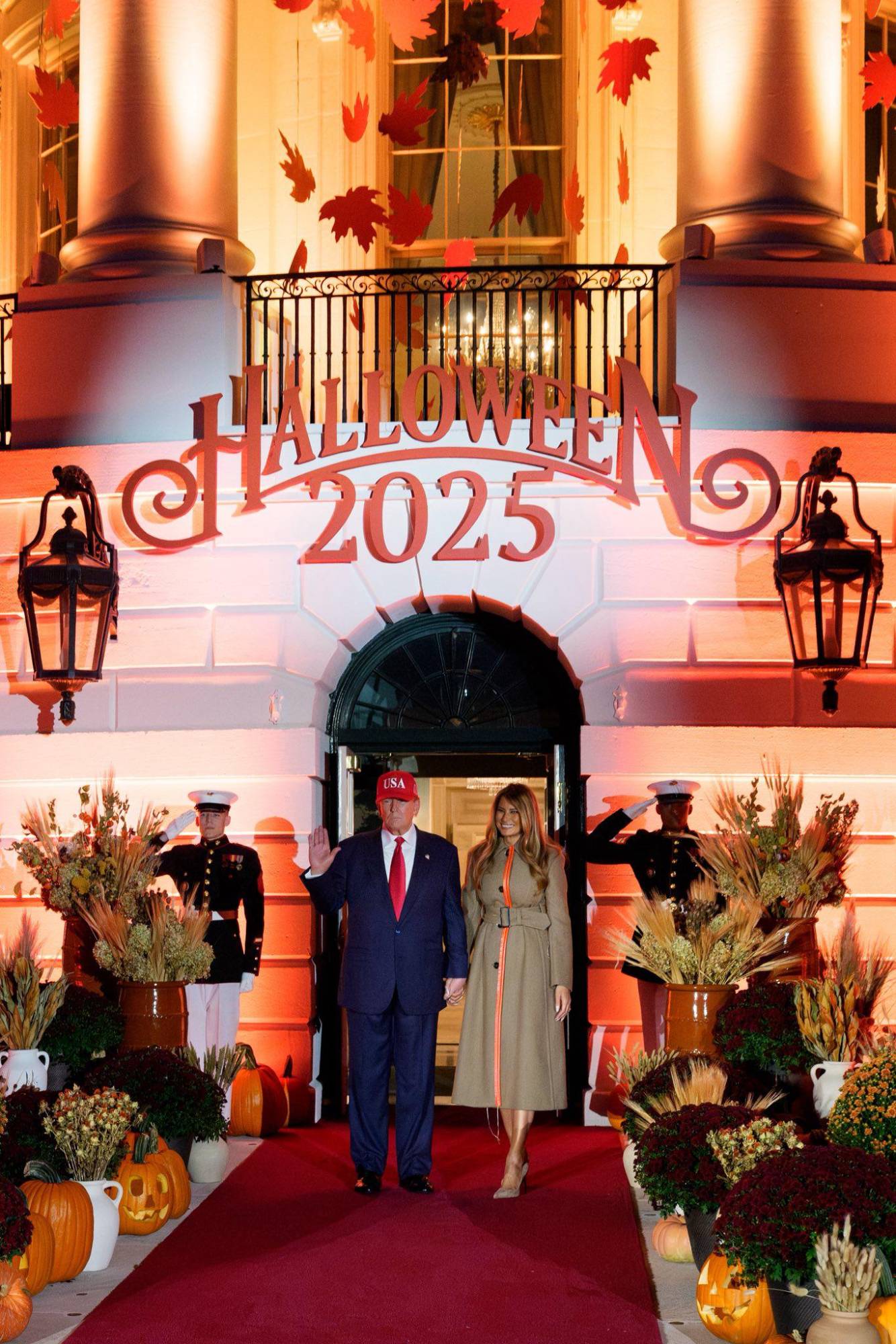 $!Trump y Melania celebran Halloween en la Casa Blanca