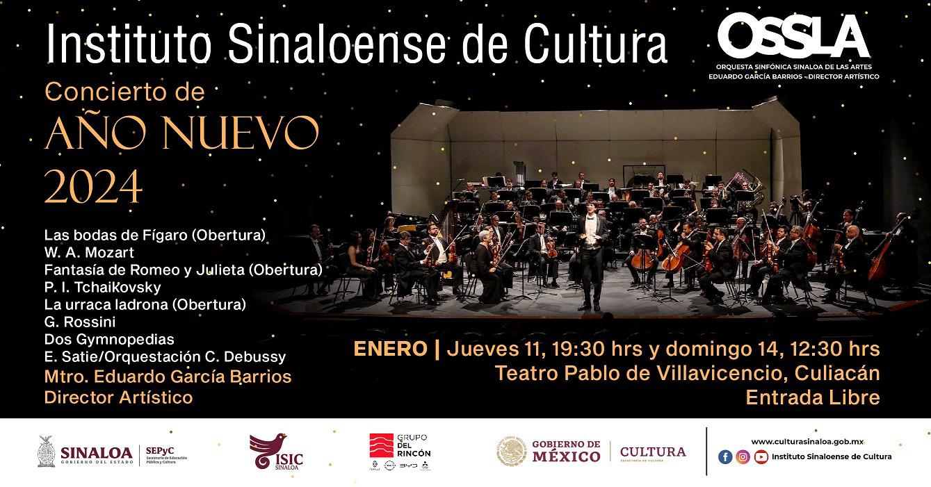 $!Con temas de Mozart, Tchaikovsky y Rossini, el Concierto de Año Nuevo de la OSSLA