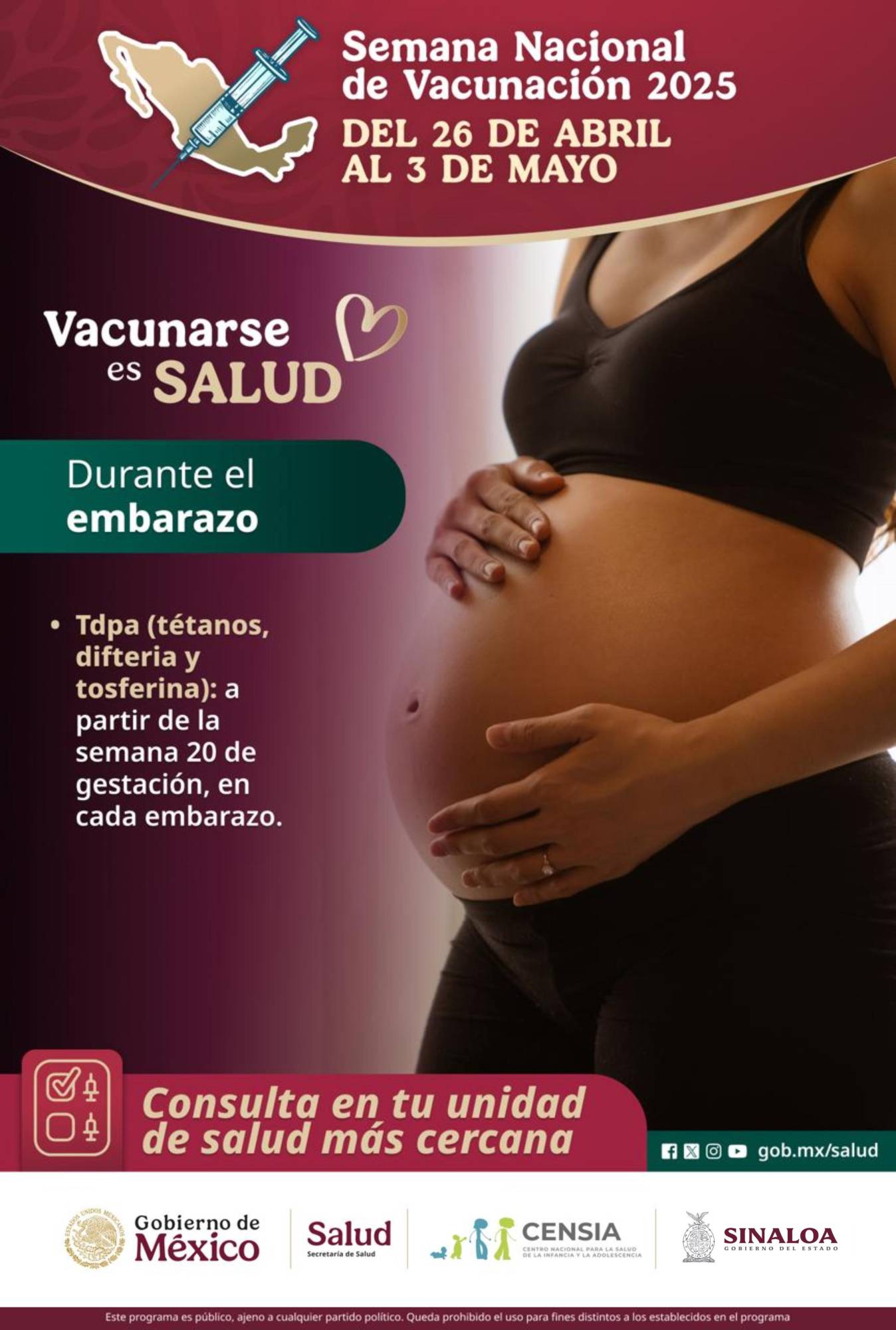 $!Salud Sinaloa invita a participar en la Semana Nacional de Vacunación 2025