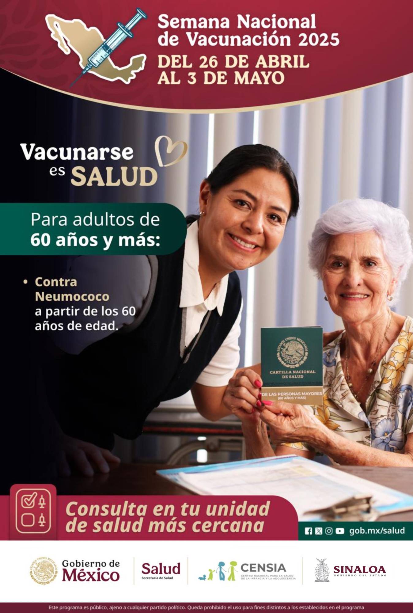 $!Salud Sinaloa invita a participar en la Semana Nacional de Vacunación 2025