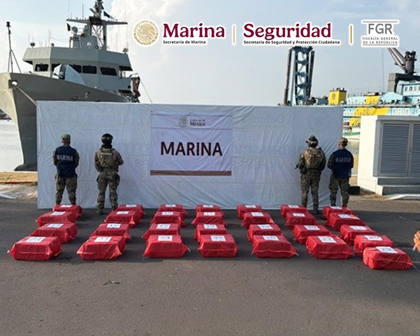 $!Asegura Marina 1.2 toneladas de presunta cocaína frente a las costas de Chiapas