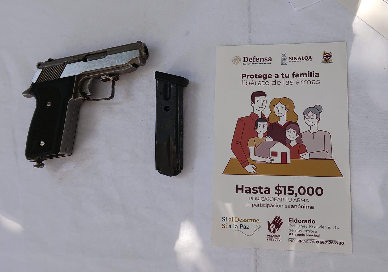 $!Eldorado retira 30 armas de manera voluntaria