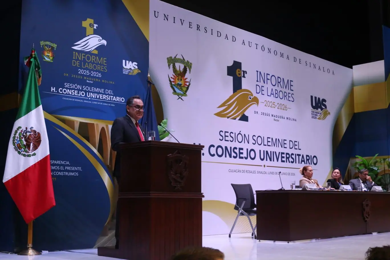 $!UAS presume liderazgo nacional en cobertura educativa, pero advierte dificultades para pagar nómina, en Informe de Madueña