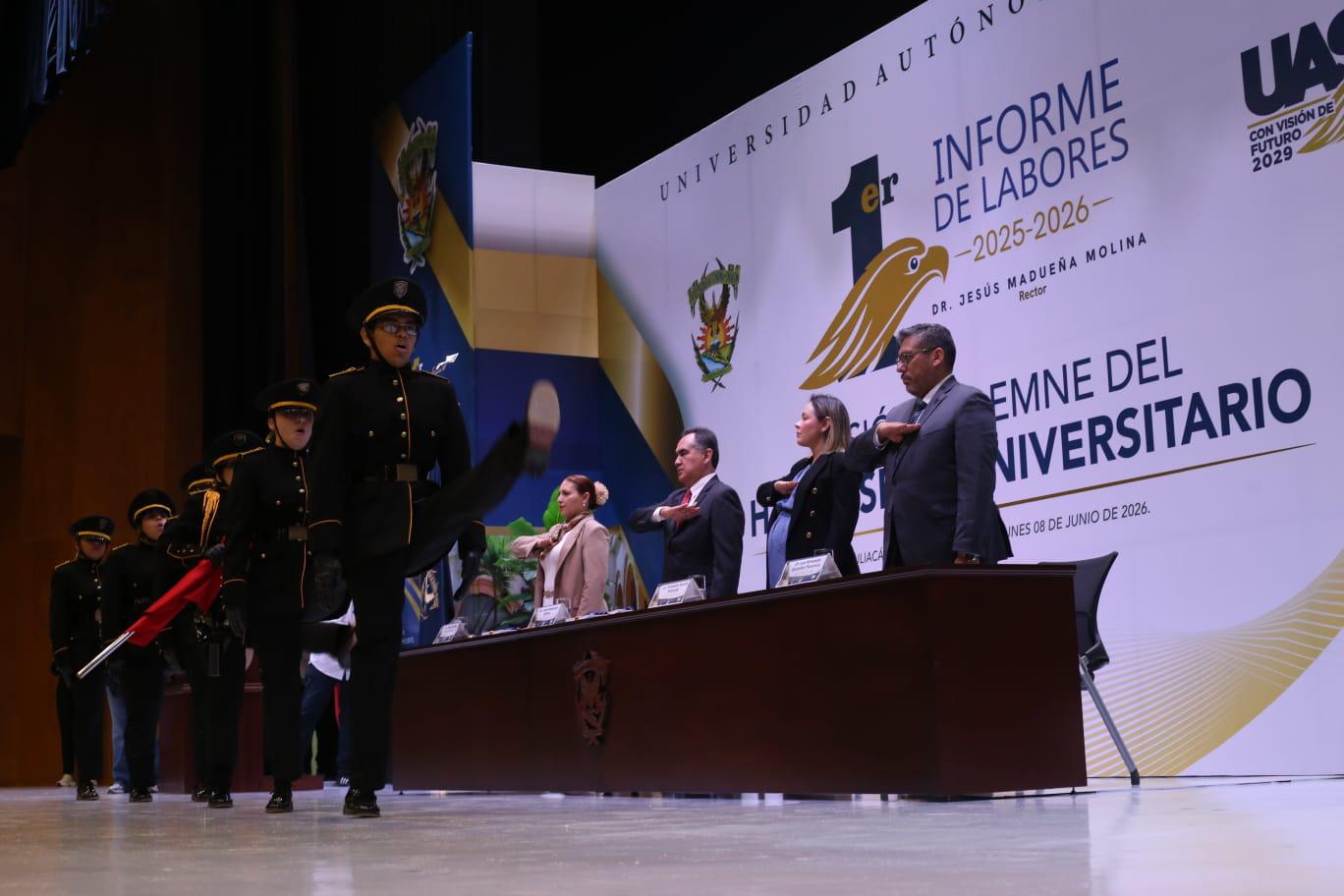 $!UAS presume liderazgo nacional en cobertura educativa, pero advierte dificultades para pagar nómina, en Informe de Madueña