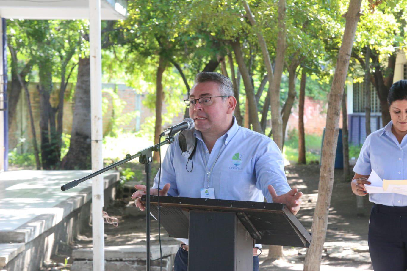 $!Mario Gerardo Arias, director general de Oceánica, durante su discurso.