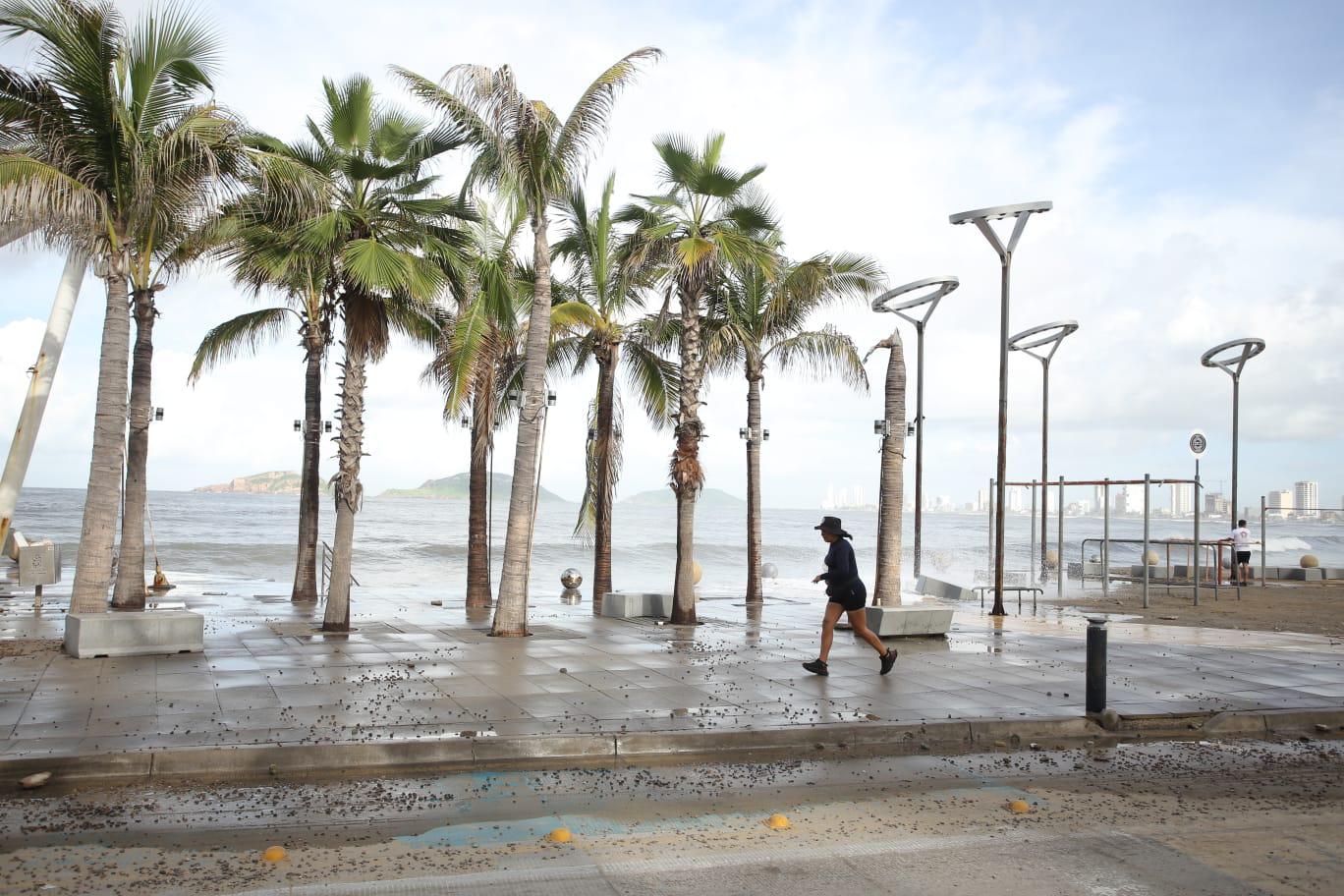 $!Oleaje daña dos negocios en la zona del malecón