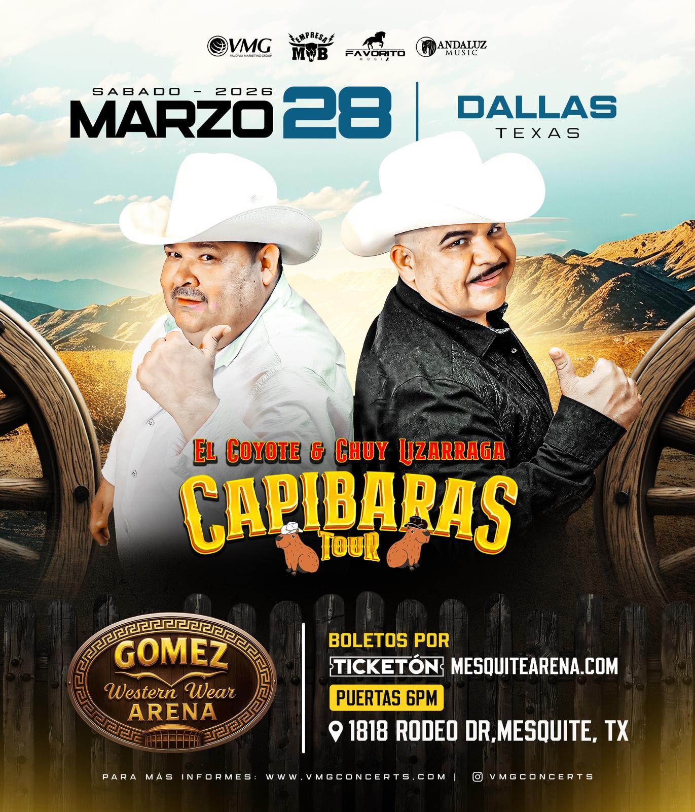 $!Dallas será la primera parada del “Capibaras Tour” en Estados Unidos, donde el público texano vibrará al ritmo de la banda sinaloense.