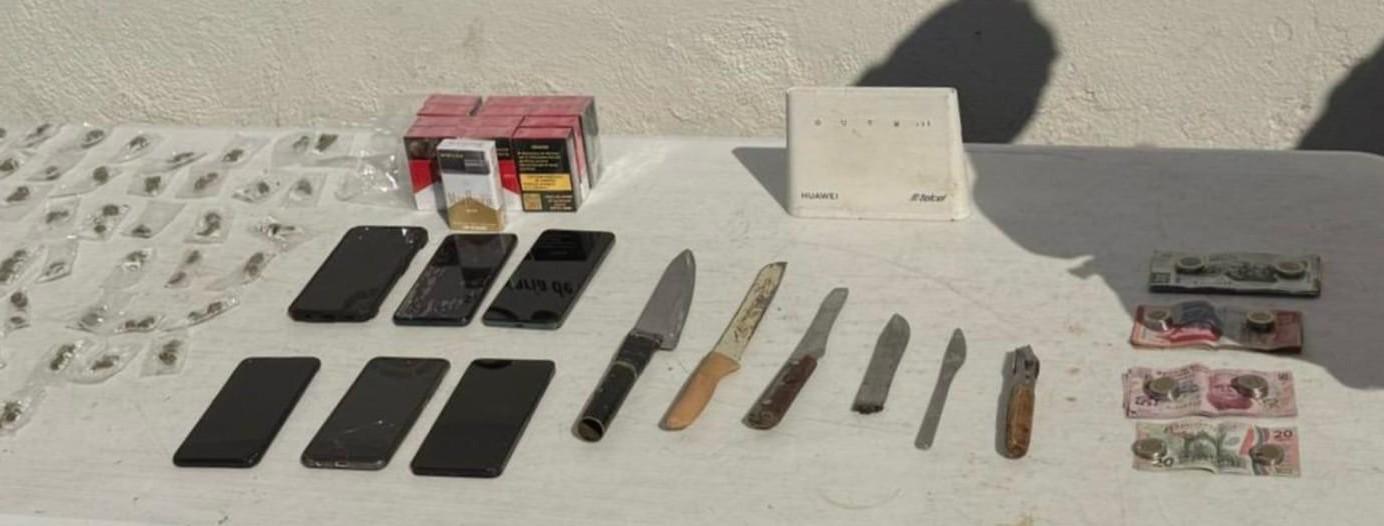 $!Decomisan drogas y celulares en operativo en el Penal de Aguaruto