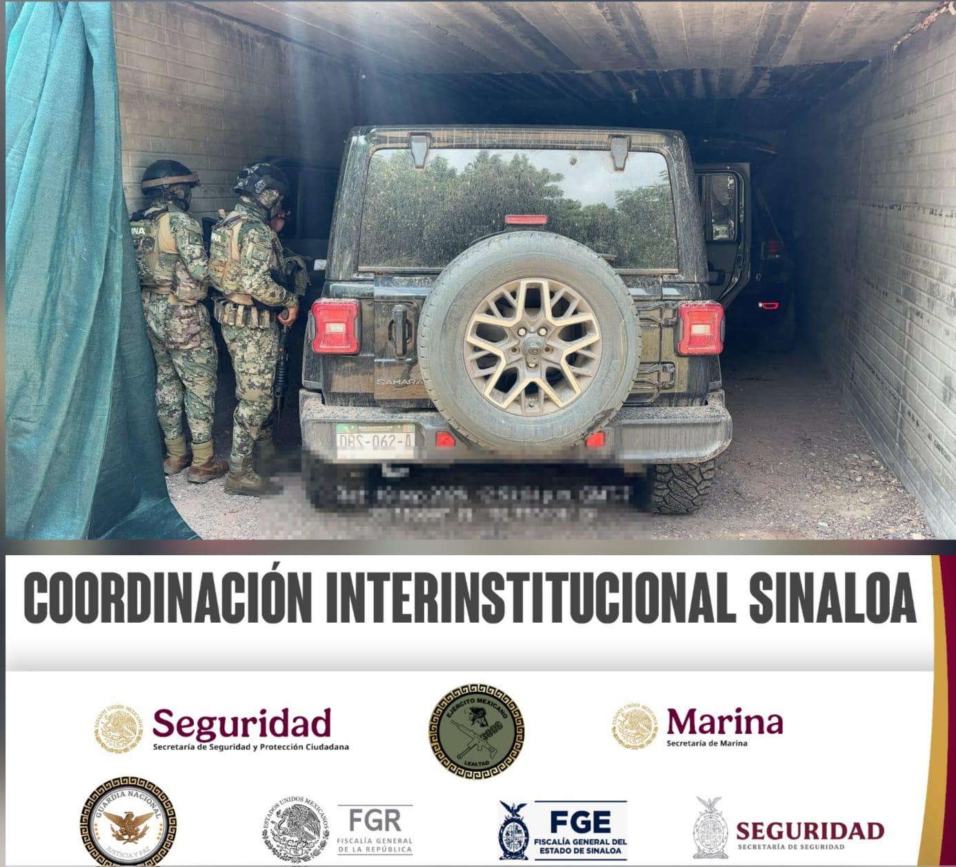 $!Detiene Marina a cinco personas, asegura armas, drogas y vehículos tras operativos en Sinaloa