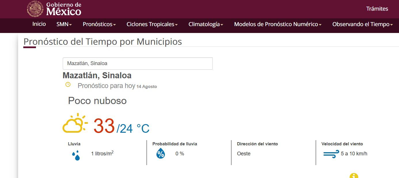 $!Registra Mazatlán alta humedad que supera los 50 grados en algunas zonas