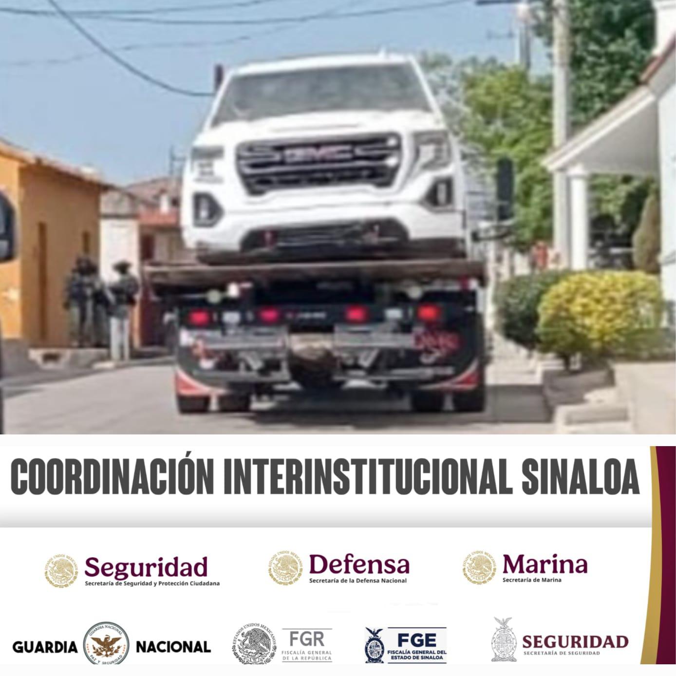 $!Aseguran 5 vehículos robados y municiones en Concordia, uno con blindaje artesanal