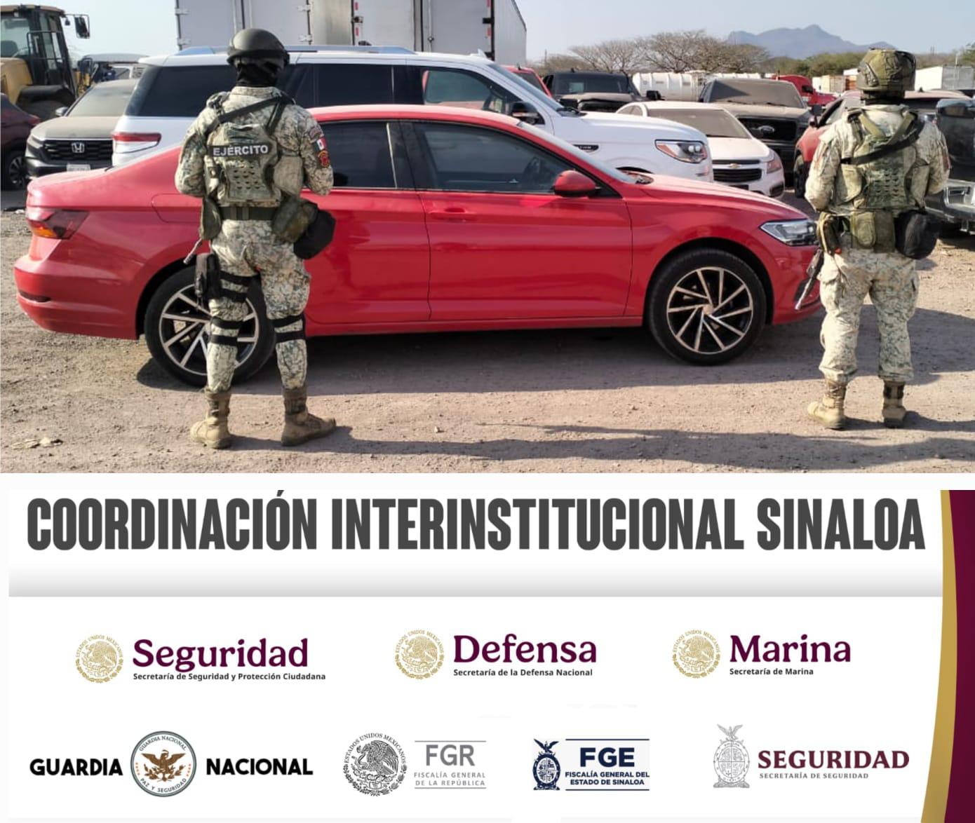 $!Aseguran 5 vehículos robados y municiones en Concordia, uno con blindaje artesanal