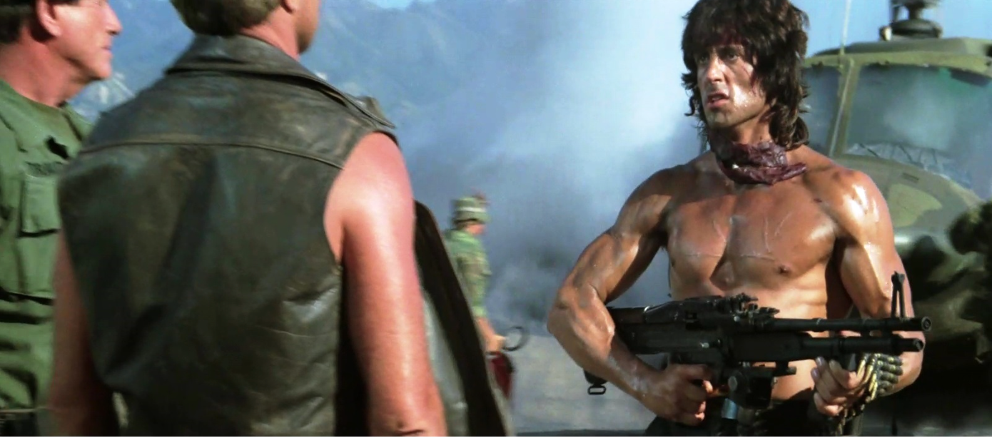 $!Captura de pantalla de la película Rambo 2, con Sylvester Stallone, filmada en la base militar.